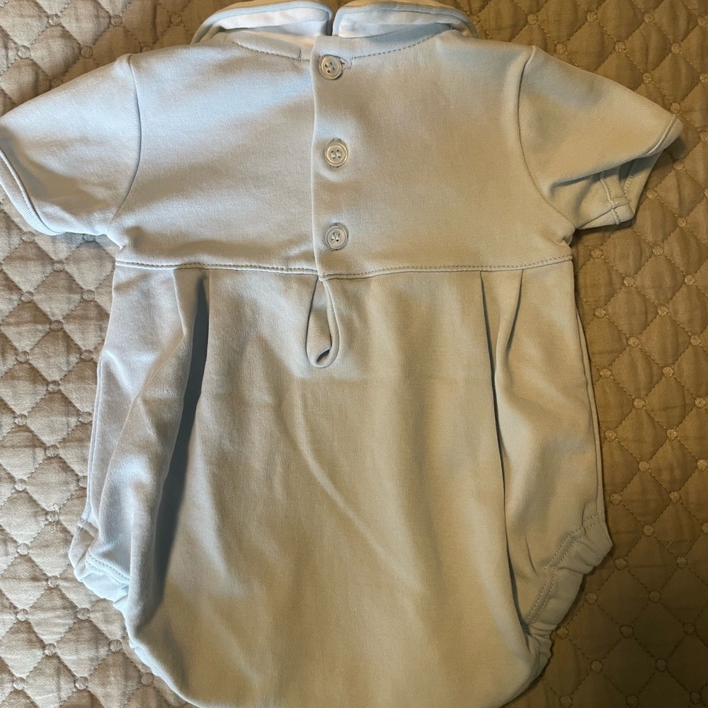 Nellapima Light Blue Baby Romper with Embroidery - Picture 4 of 5